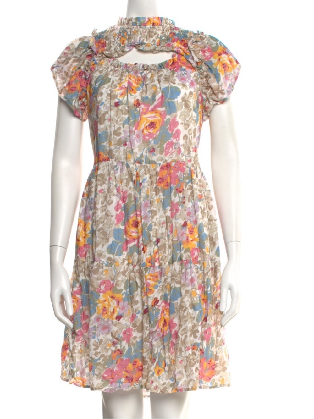 Sea New York Ines Floral Ruffle Dress 🧡